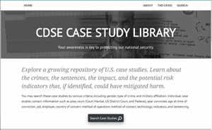screenshot of CDSE Case Study Library