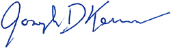 Signature of USDI Joseph D. Kernan
