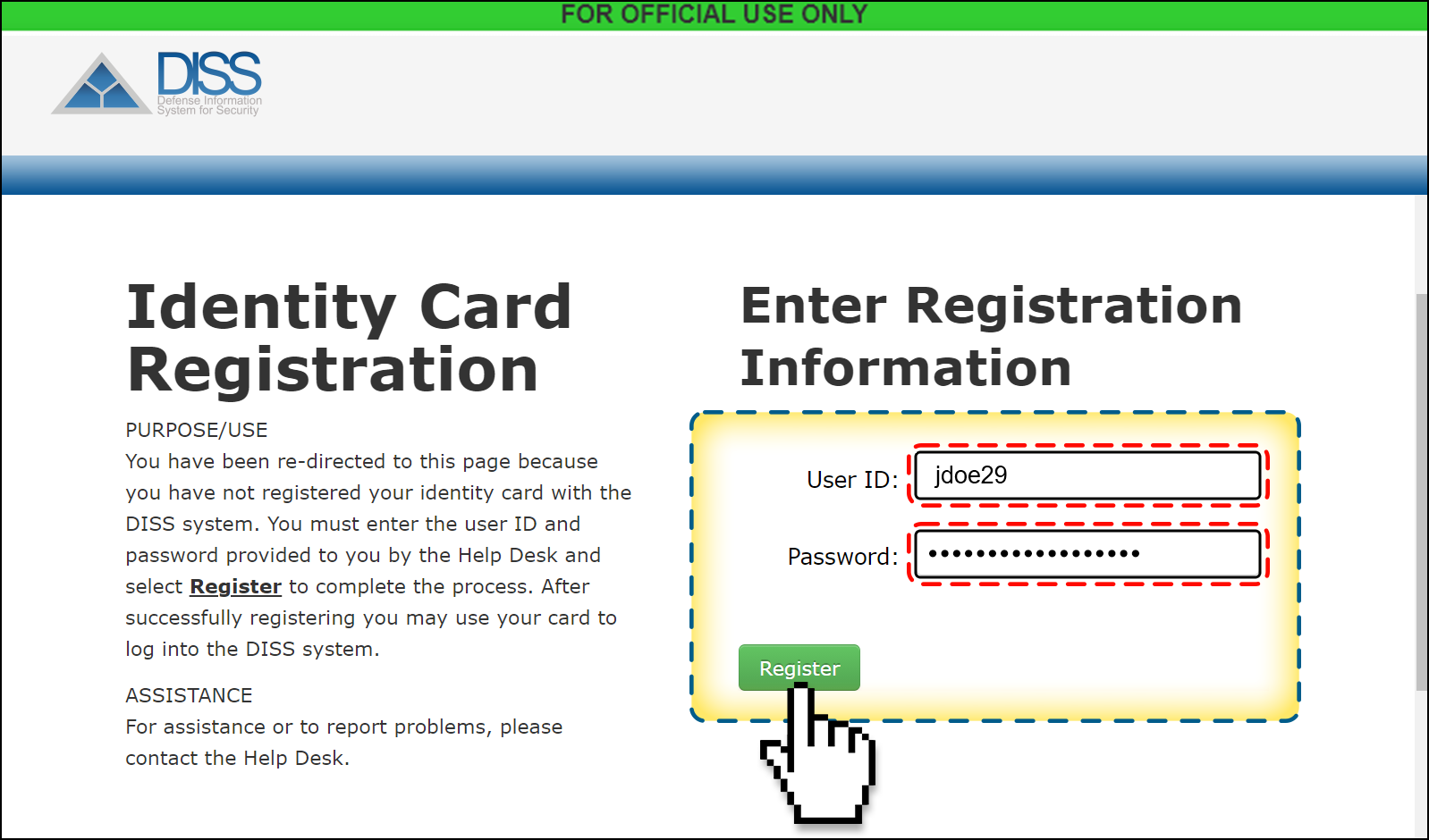 Registration And Log In, Help