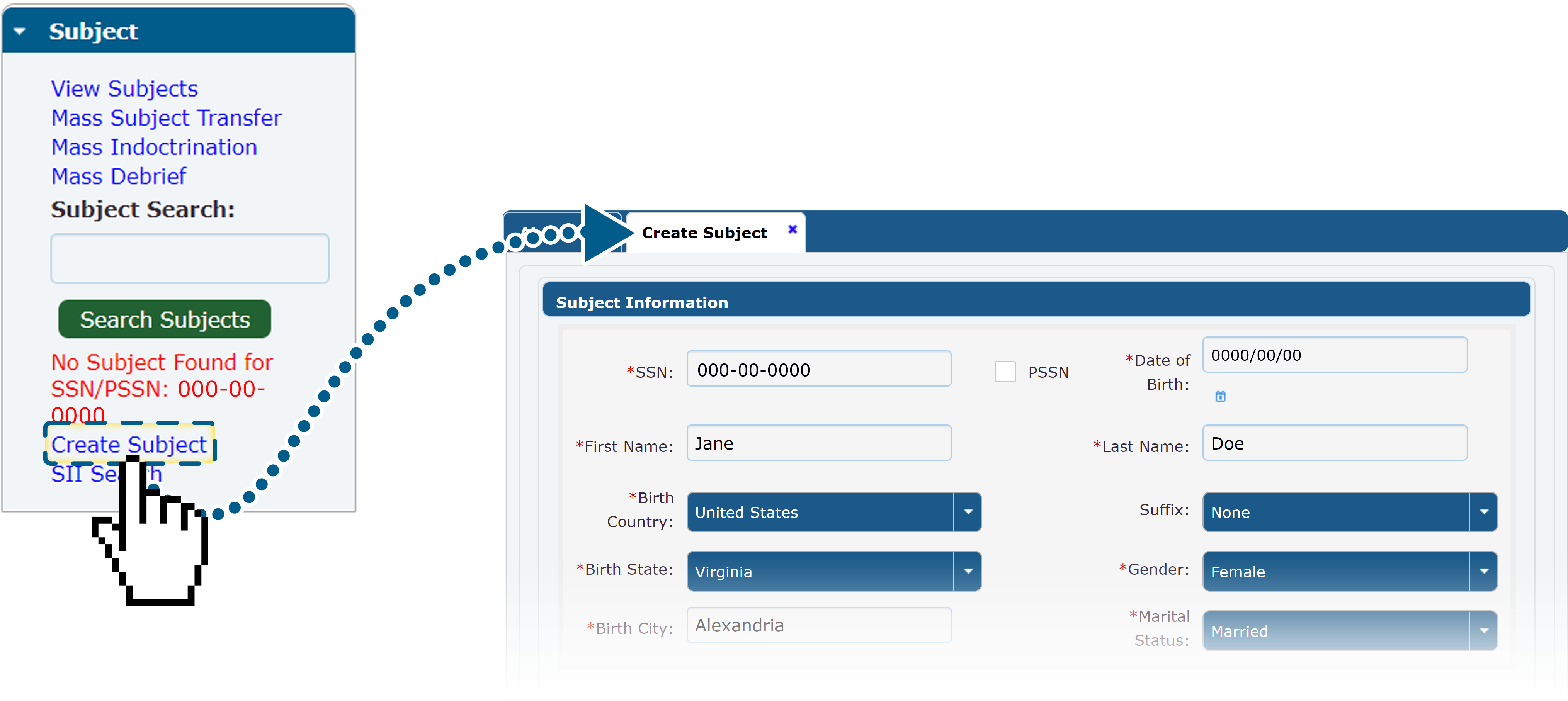 Subject Control Panel - s1