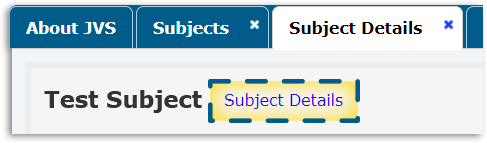 Subject details link by subject name